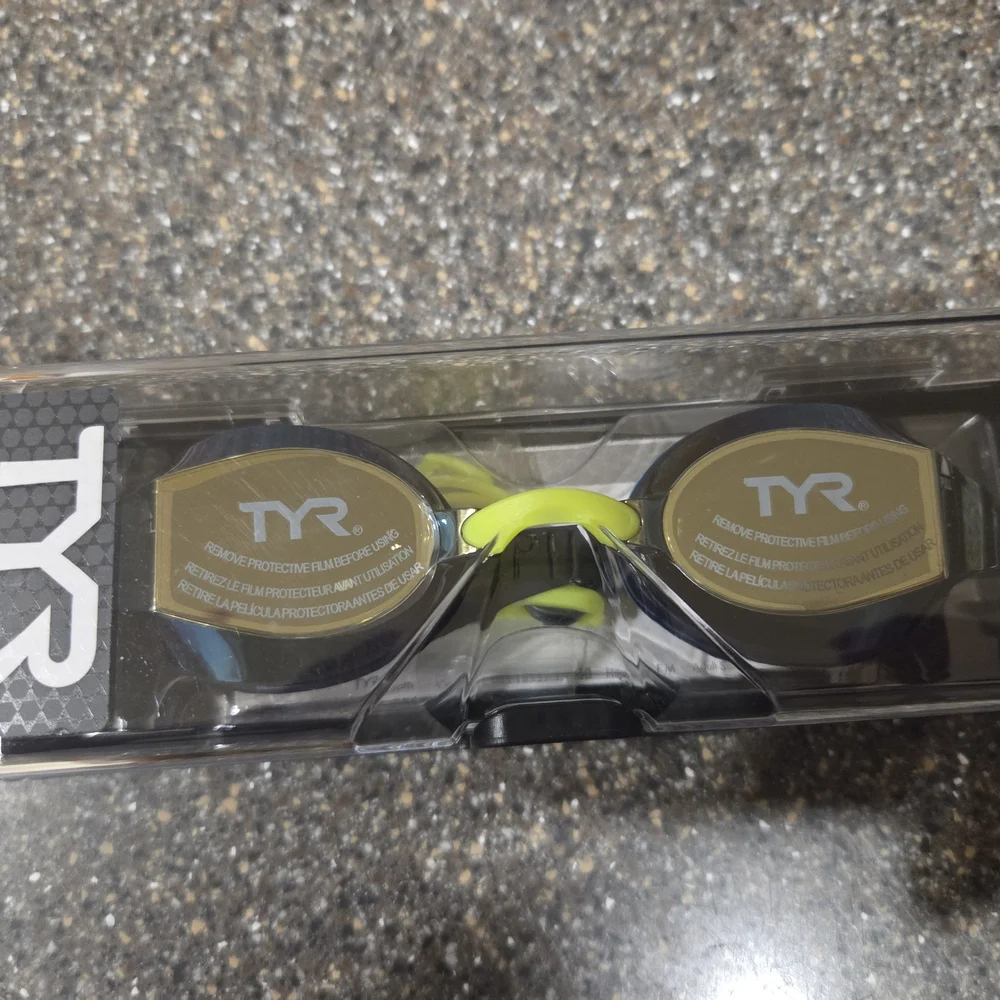 TYR Swim Goggles - Black and Yellow